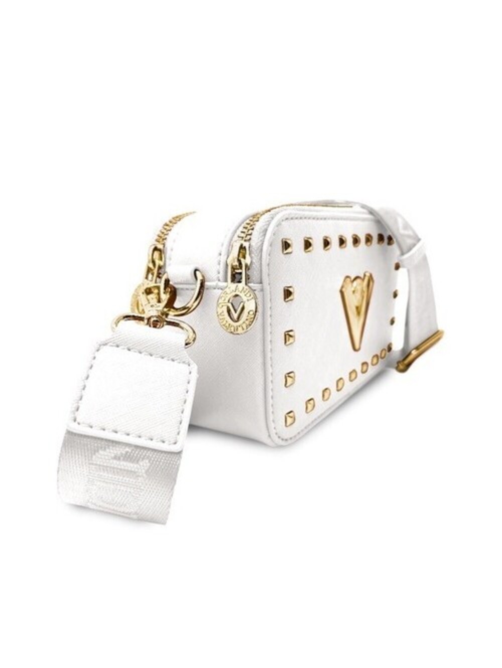 Valentino Orlandi White Camera Bag Crossbody Gold Hardware  Luxury $159 online